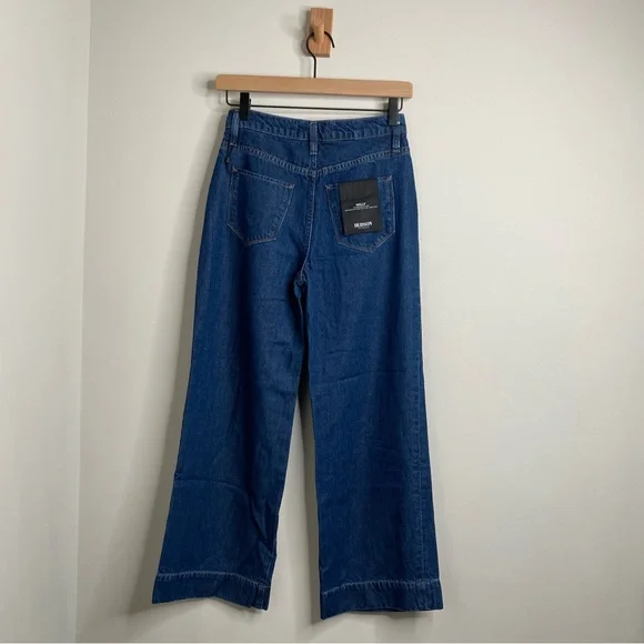 NWOT Hudson Holly Wide Leg High Rise Crop Jeans - Picture 6 of 11